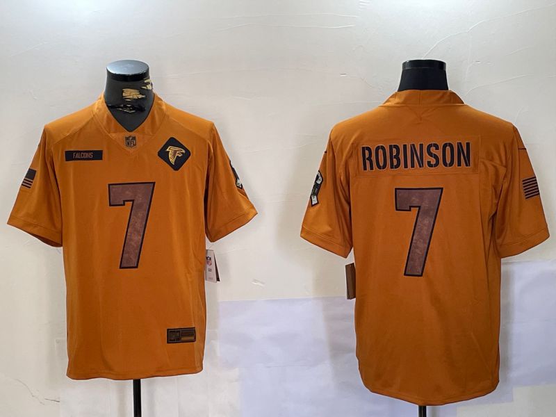 Men Atlanta Falcons #7 Robinson Orange Nike Arctic 2024 Salute to Service Limited NFL Jersey->green bay packers->NFL Jersey